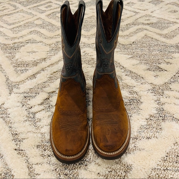Ariat Heritage Crepe Cowboy Boots-Round Toe - Picture 2 of 6